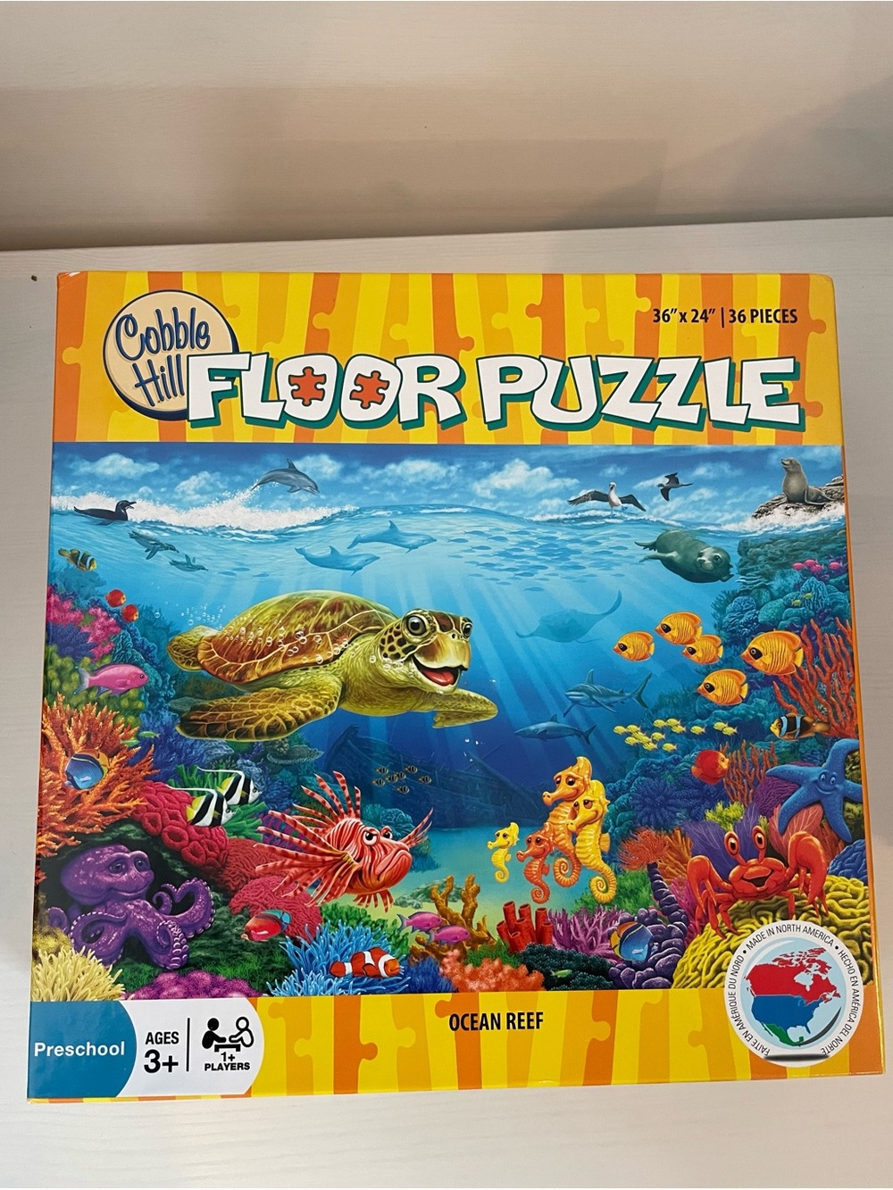 Cobble Hill Ocean Reef Floor Puzzle - Blue